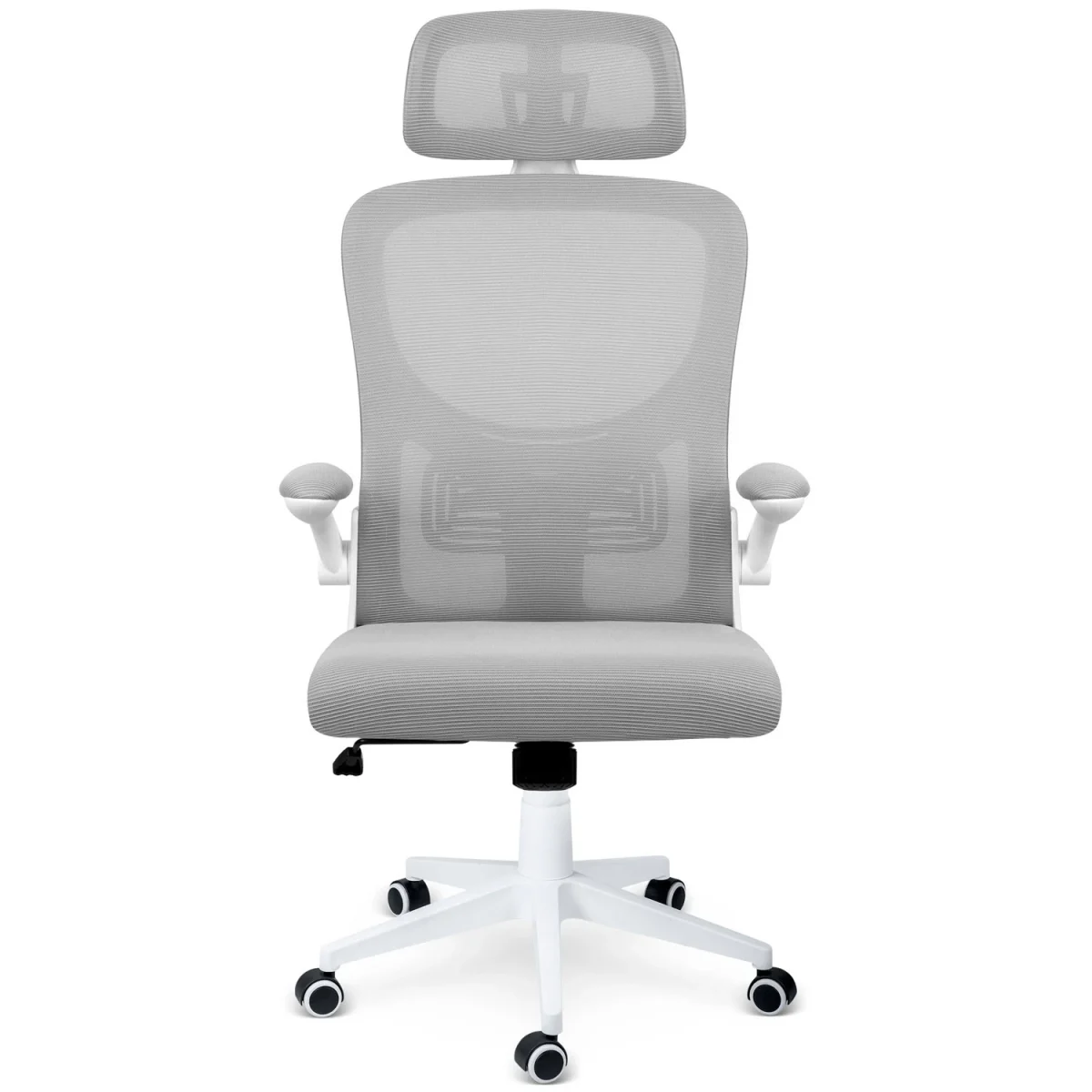 Офісне крісло з мікросітки Sofotel Brass сіре для довгої роботи - Зображення 3