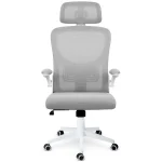 Офісне крісло з мікросітки Sofotel Brass сіре для довгої роботи - Зображення 3