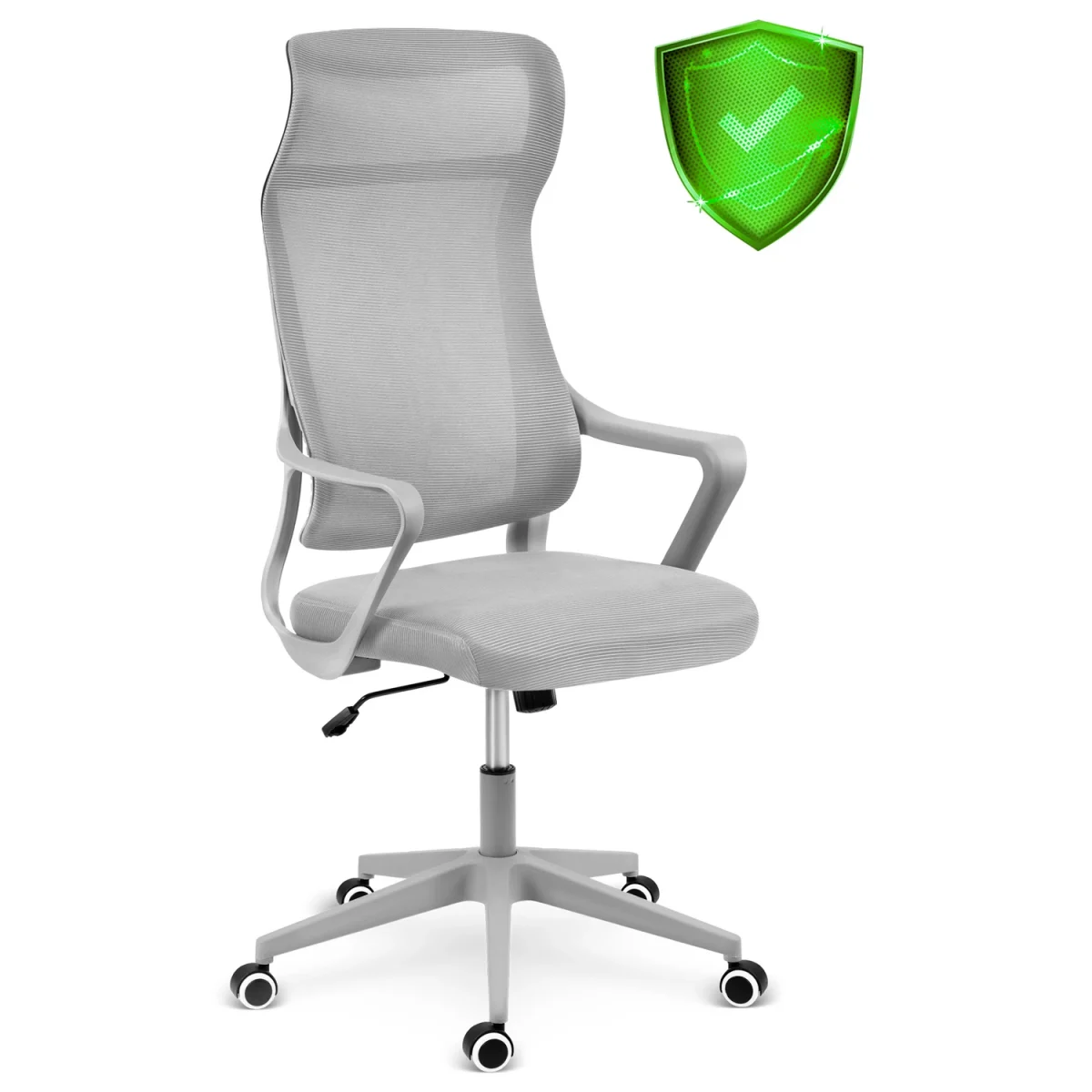 Офісне крісло з мікросітки Sofotel Labi сіре для комфортної роботи - Зображення 2