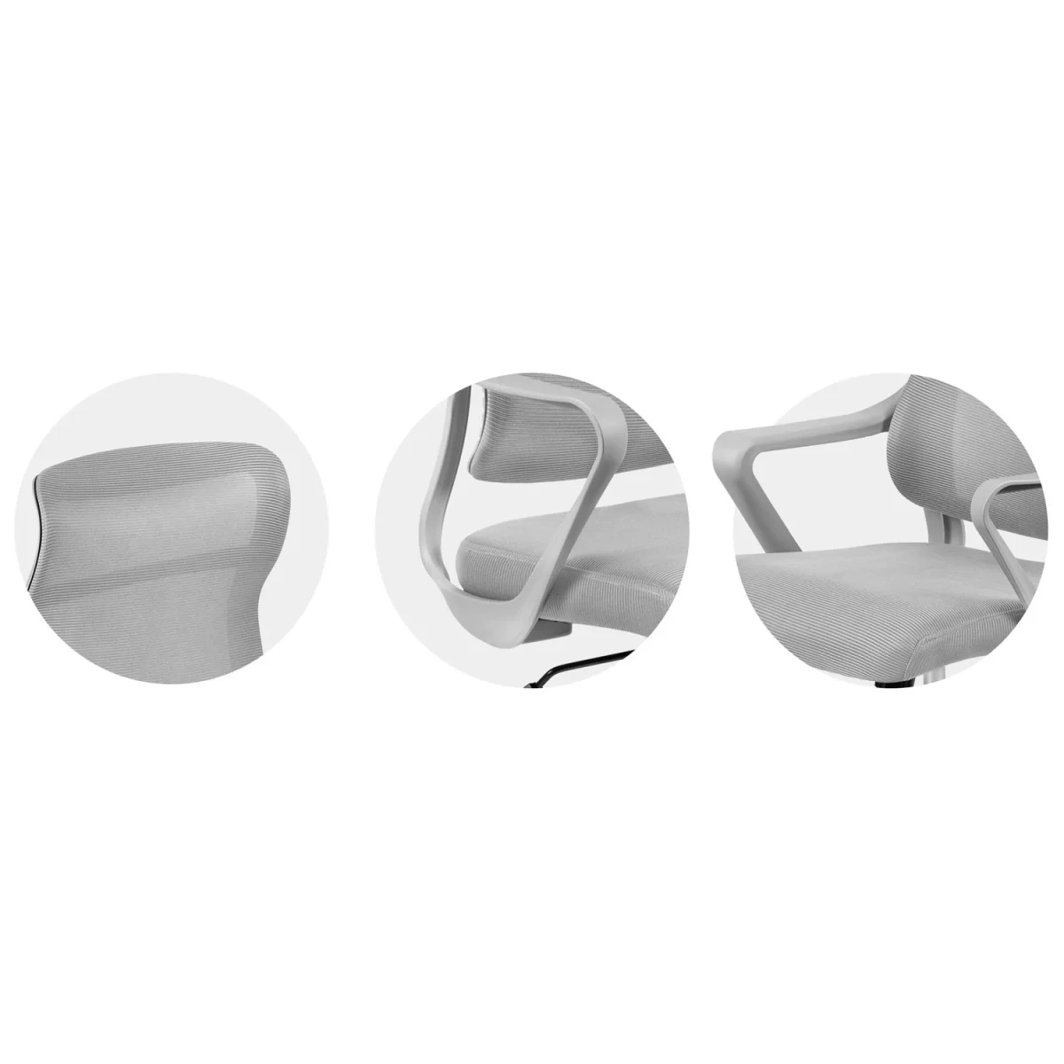 Офісне крісло з мікросітки Sofotel Labi сіре для комфортної роботи - Зображення 8