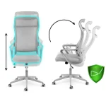 Офісне крісло з мікросітки Sofotel Labi сіре для комфортної роботи - Зображення 15