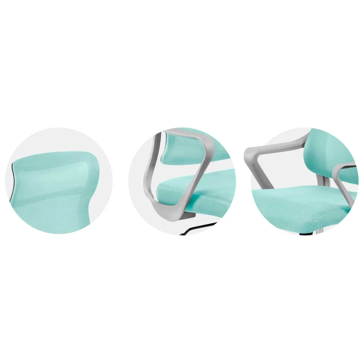 Офісне крісло Sofotel Labi м'ятне з мікросітки - Зображення 7