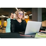 Офісне крісло Sofotel Labi м'ятне з мікросітки - Зображення 8