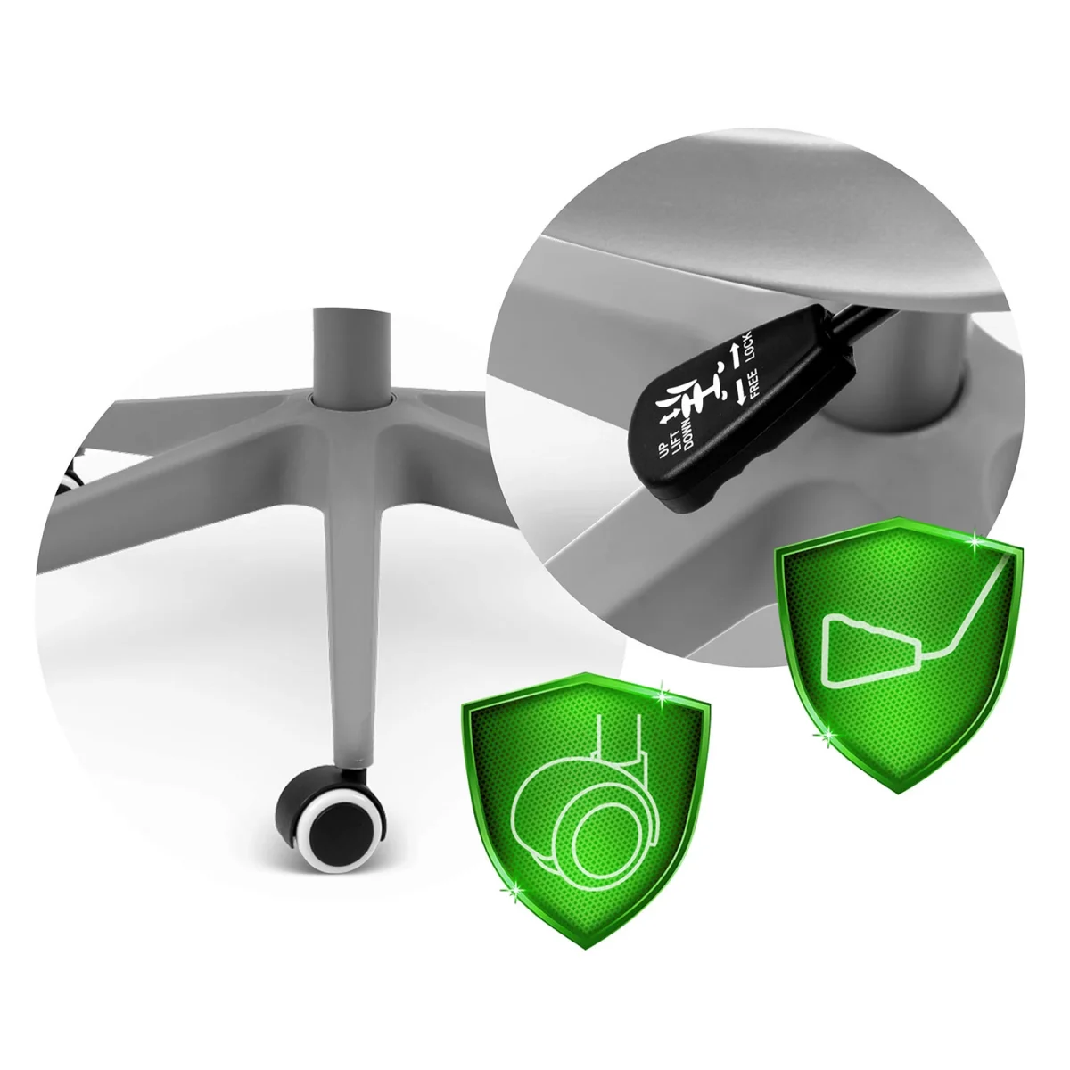 Офісне крісло Sofotel Labi м'ятне з мікросітки - Зображення 14