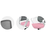 Стильне офісне крісло Sofotel Wizo з мікросітки біло-рожеве - Зображення 8