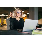 Стильне офісне крісло Sofotel Wizo з мікросітки біло-рожеве - Зображення 9