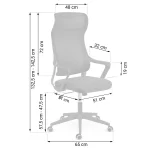 Офісне крісло Sofotel Labi з мікросітки чорне для комфорту - Зображення 6