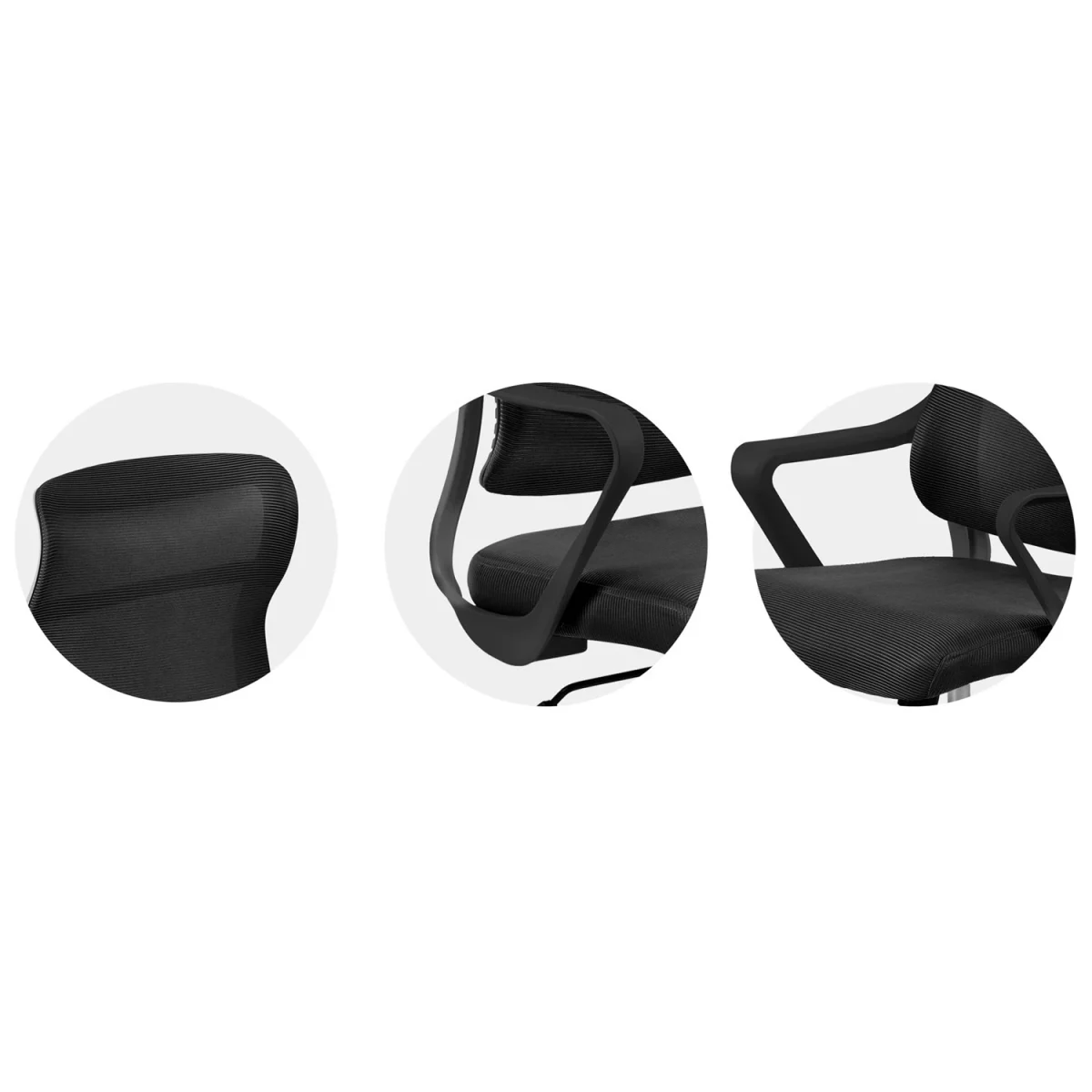 Офісне крісло Sofotel Labi з мікросітки чорне для комфорту - Зображення 9