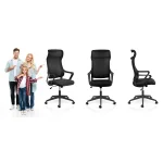 Офісне крісло Sofotel Labi з мікросітки чорне для комфорту - Зображення 12