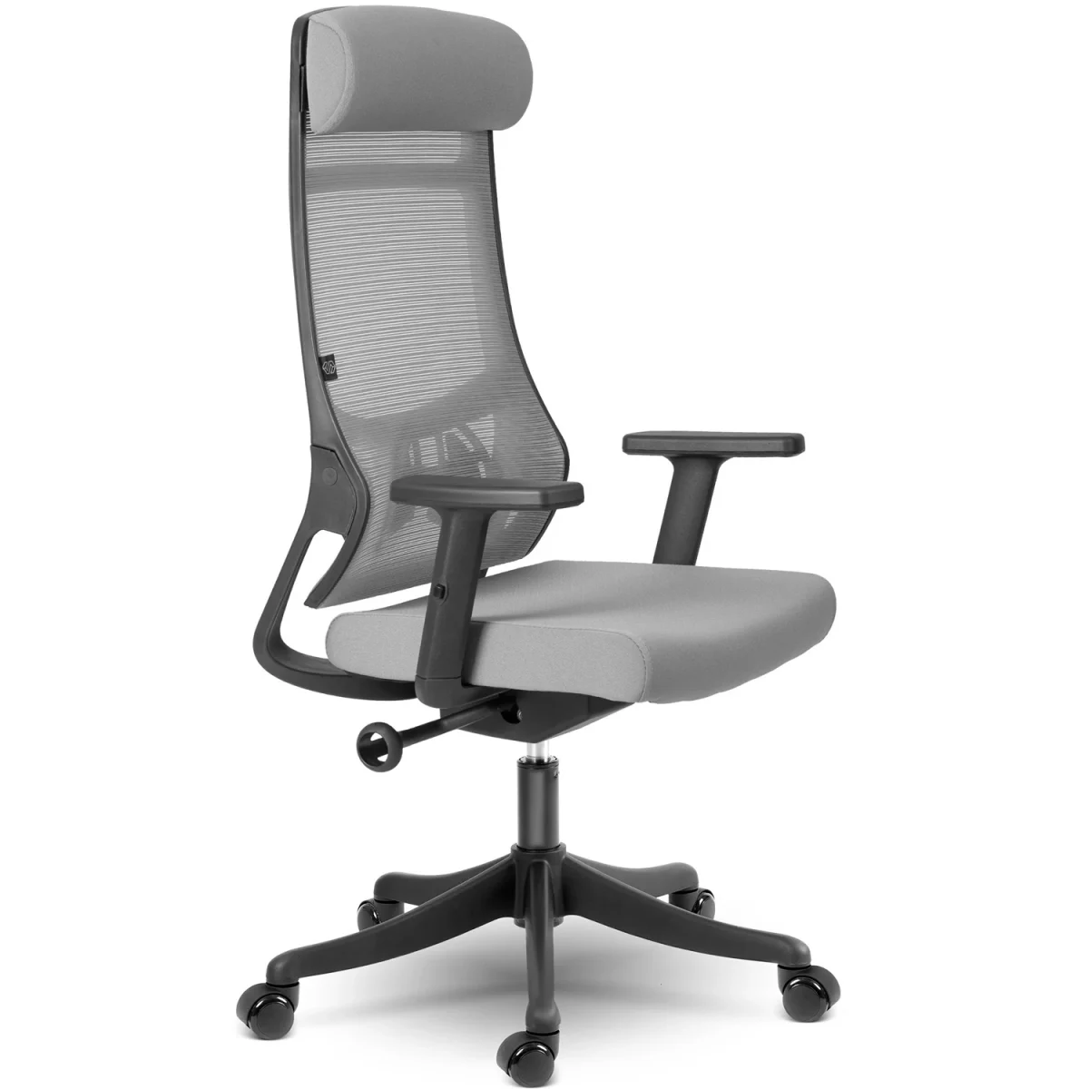 Комфортне офісне крісло Sofotel Brema сіре з мікросітки - Зображення 2