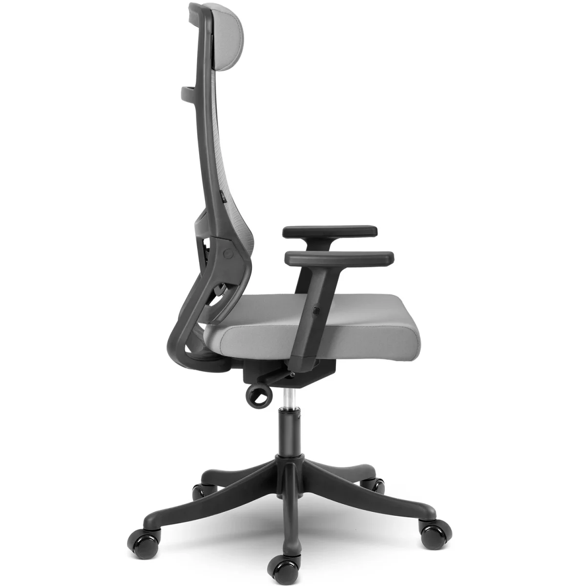 Комфортне офісне крісло Sofotel Brema сіре з мікросітки - Зображення 3