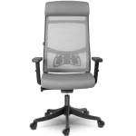 Комфортне офісне крісло Sofotel Brema сіре з мікросітки - Зображення 4