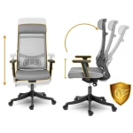 Комфортне офісне крісло Sofotel Brema сіре з мікросітки - Зображення 10