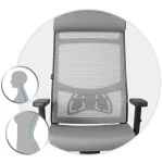 Комфортне офісне крісло Sofotel Brema сіре з мікросітки - Зображення 12