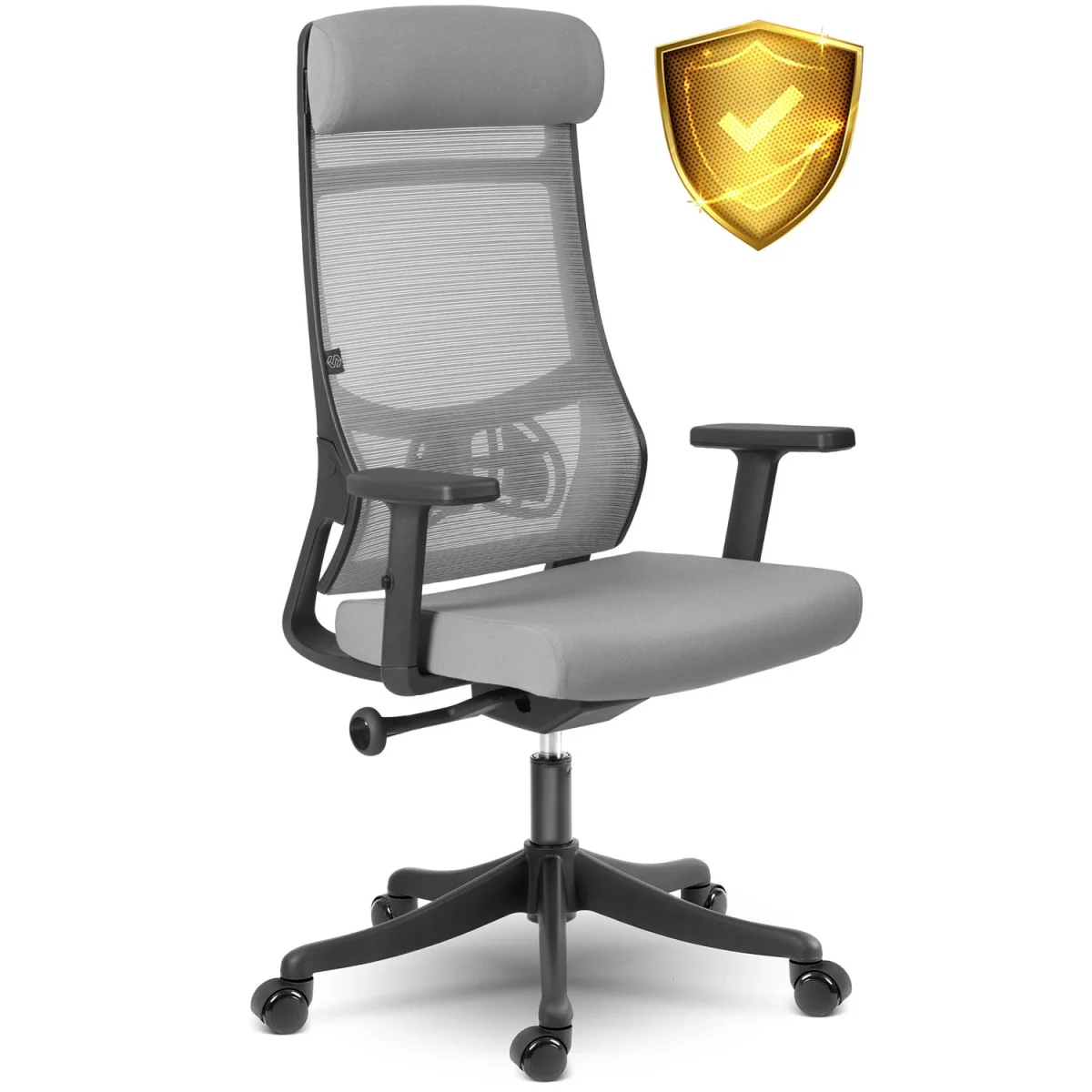 Комфортне офісне крісло Sofotel Brema сіре з мікросітки - Зображення 14
