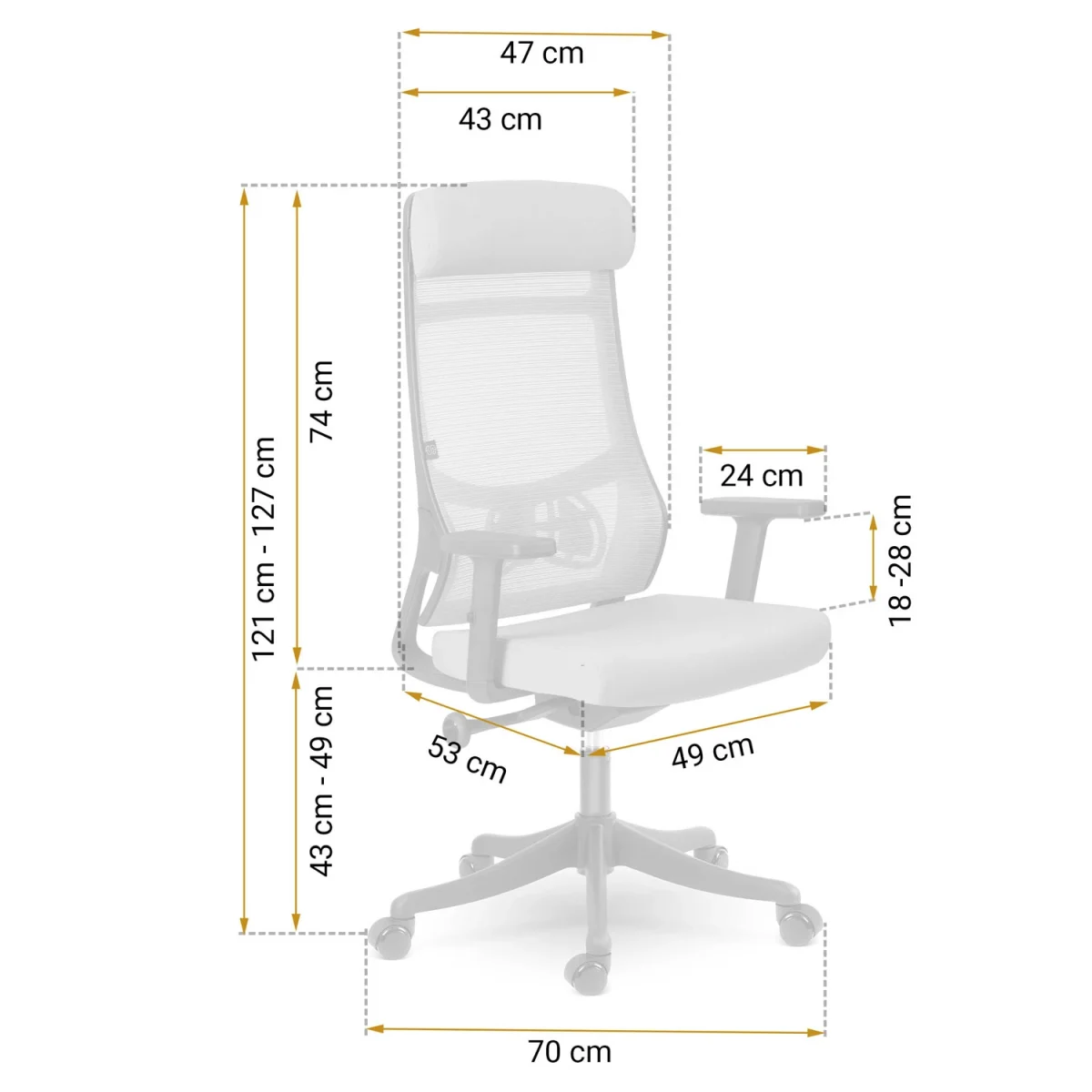 Комфортне офісне крісло Sofotel Brema сіре з мікросітки - Зображення 15