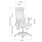 Комфортне офісне крісло Sofotel Brema сіре з мікросітки - Зображення 15