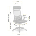 Офісне крісло з мікросітки Sofotel Brema чорне для тривалих робочих годин - Зображення 10