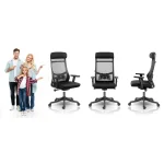 Офісне крісло з мікросітки Sofotel Brema чорне для тривалих робочих годин - Зображення 11