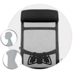 Офісне крісло з мікросітки Sofotel Brema чорне для тривалих робочих годин - Зображення 13