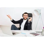 Офісне крісло з мікросітки Sofotel Brema чорне для тривалих робочих годин - Зображення 14