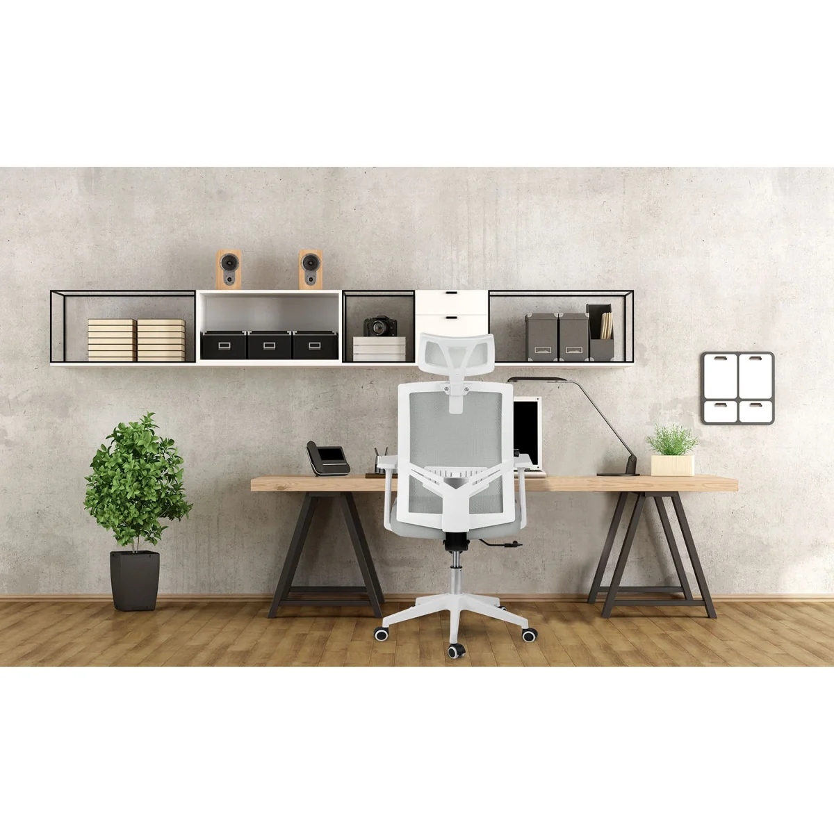 Офісне крісло Sofotel Rotar: Сіра мікросітка для максимального комфорту - Зображення 8