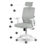 Офісне крісло Sofotel Rotar: Сіра мікросітка для максимального комфорту - Зображення 11