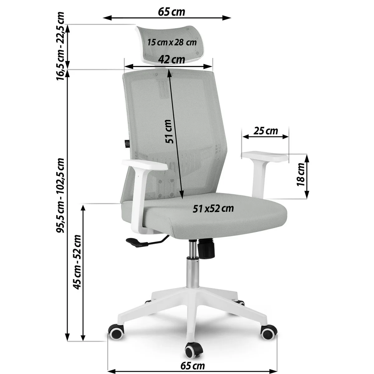 Офісне крісло Sofotel Rotar: Сіра мікросітка для максимального комфорту - Зображення 14