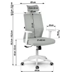 Офісне крісло Sofotel Rotar: Сіра мікросітка для максимального комфорту - Зображення 14