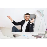 Офісне геймерське крісло Sofotel Brema сіре з мікросітки для тривалих сесій - Зображення 9