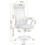 Офісне геймерське крісло Sofotel Brema сіре з мікросітки для тривалих сесій - Зображення 14