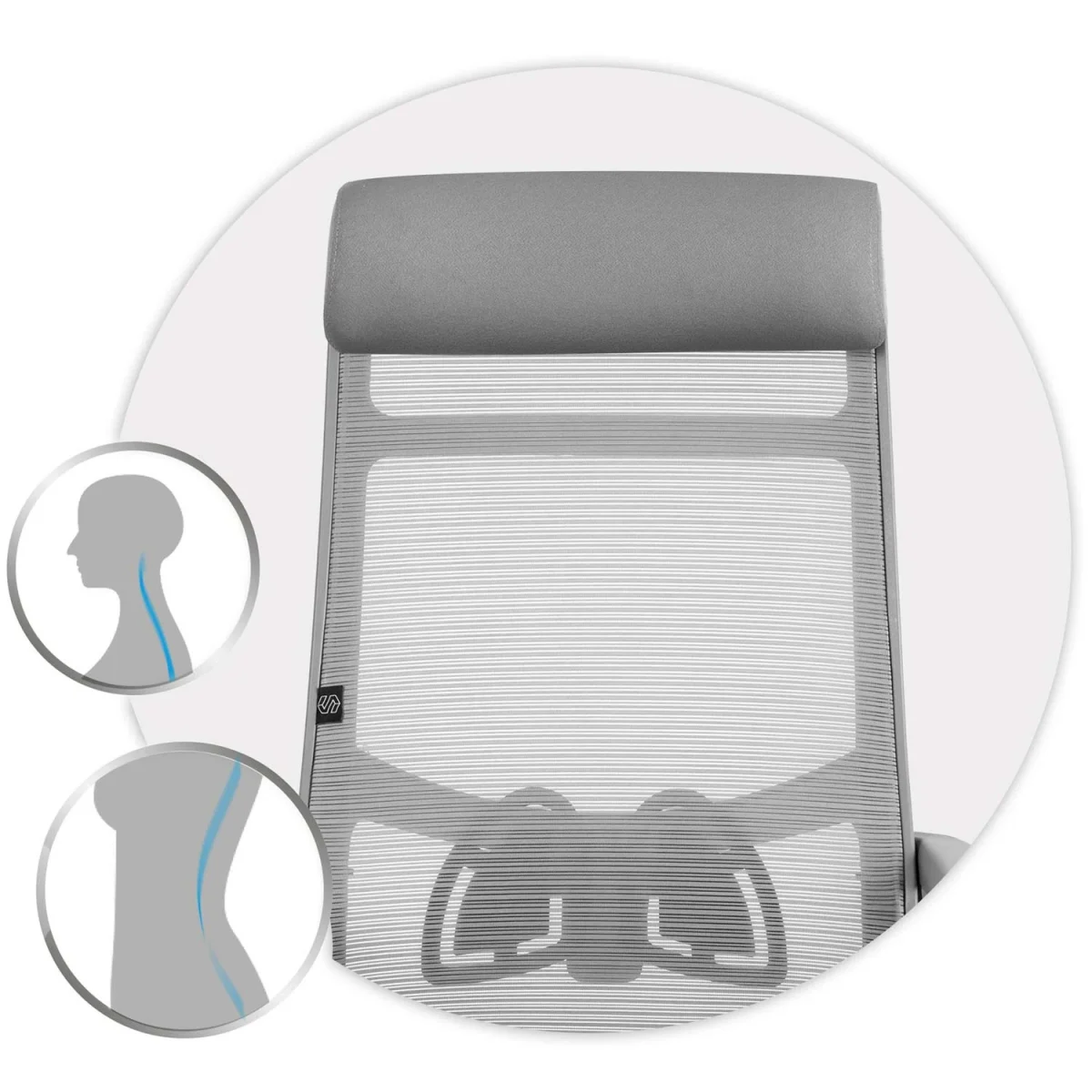 Офісне геймерське крісло Sofotel Brema сіре з мікросітки для тривалих сесій - Зображення 15