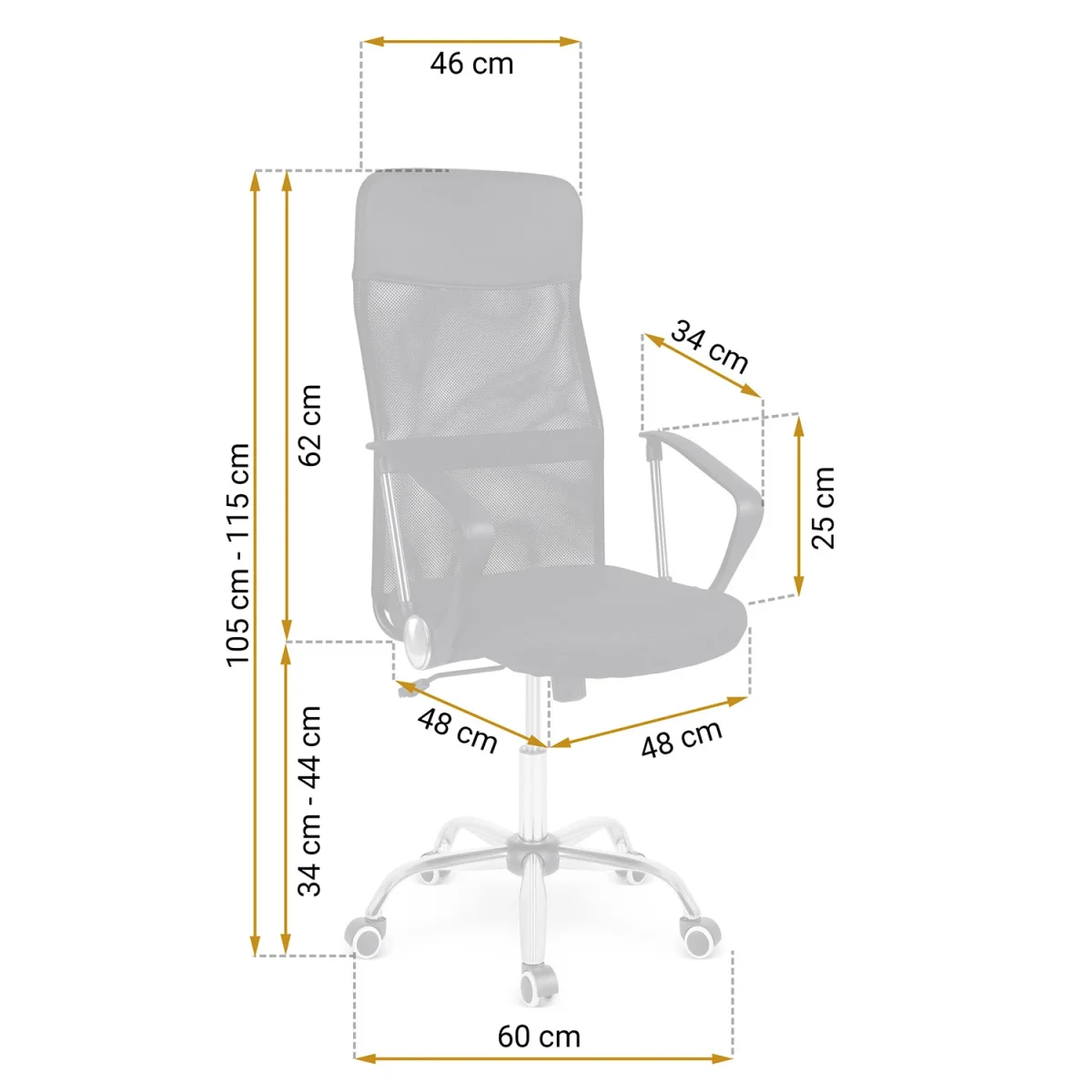 Офісне крісло Sofatel Tamar з чорної мікросітки - Зображення 6