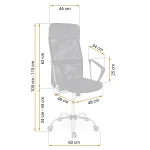 Офісне крісло Sofatel Tamar з чорної мікросітки - Зображення 6