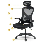 Офісне крісло з мікросітки Sofotel Todden чорне для ефективної роботи - Зображення 9