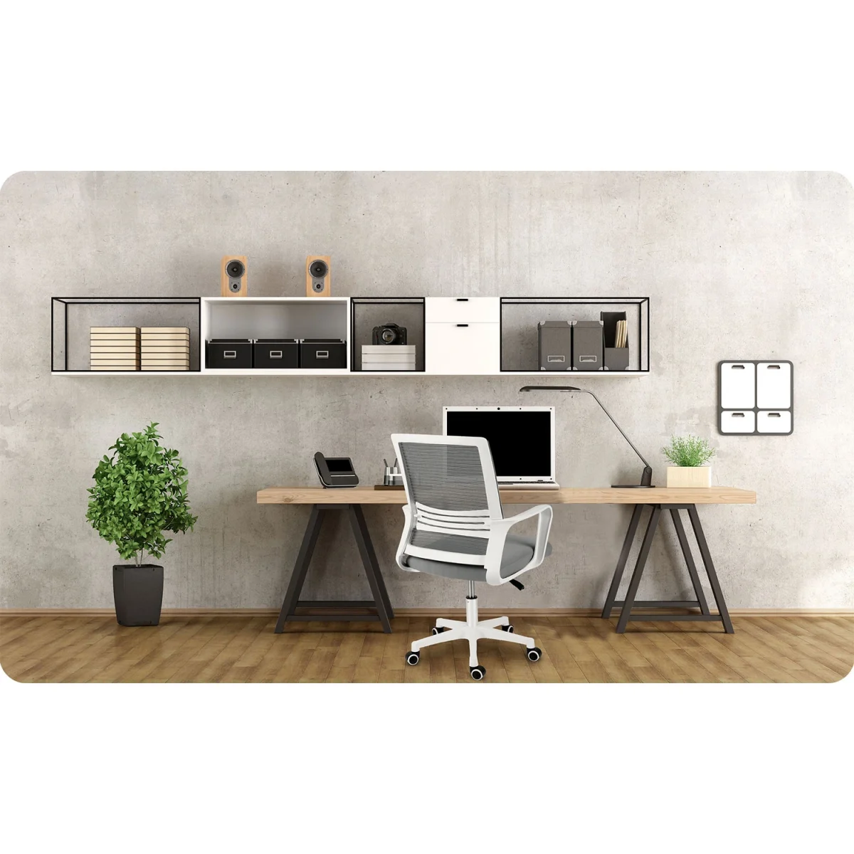 Офісне крісло з мікросітки Sofatel Corta темно-сіре для зручності - Зображення 7