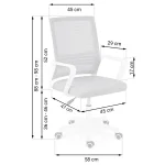 Офісне крісло з мікросітки Sofatel Corta темно-сіре для зручності - Зображення 6