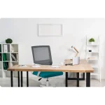 Сучасне офісне крісло з мікросітки Sofatel Corta сіро-бірюзове - Зображення 8