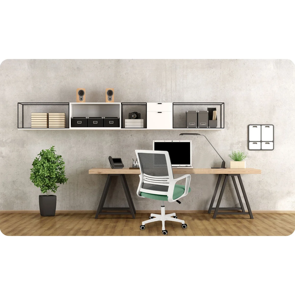 Офісне крісло з мікросітки Sofotel Corta сіро-зелене – комфорт і стиль для вашого офісу - Зображення 7