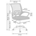 Офісне крісло Sofotel Emeri з мікросітки для комфортної роботи - Зображення 6