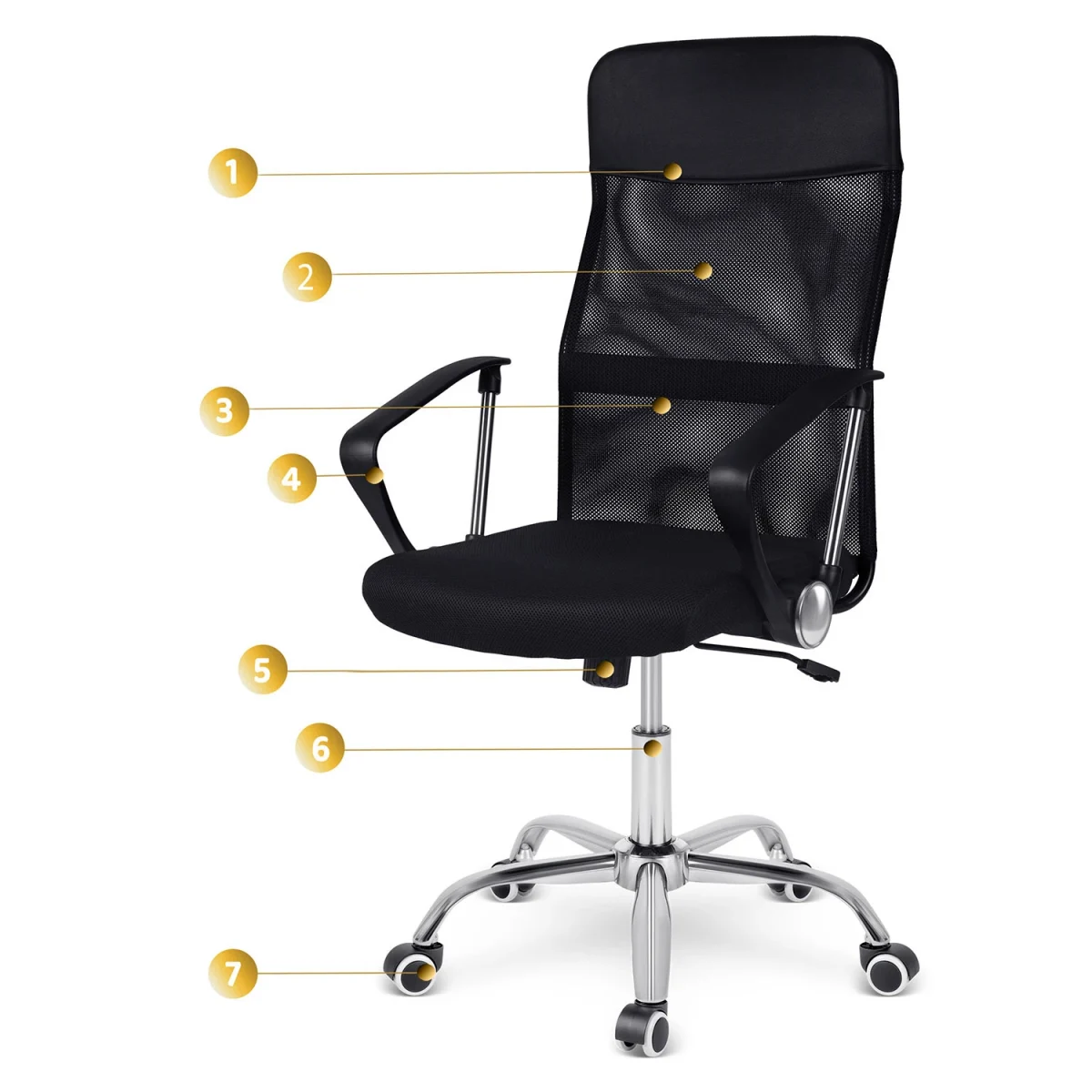 Зручне офісне крісло Sofotel Sorti з мікросітки - Зображення 14