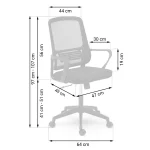 Офісне крісло з мікросітки Sofotel Rivilo для стильного робочого місця - Зображення 6