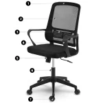 Офісне крісло з мікросітки Sofotel Rivilo для стильного робочого місця - Зображення 12