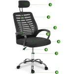 Офісне крісло з мікросітки Sofotel Bristi для тривалого сидіння - Зображення 10