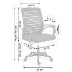 Офісне крісло Sofotel Iliana 242100 з мікросітки для комфортної роботи - Зображення 6