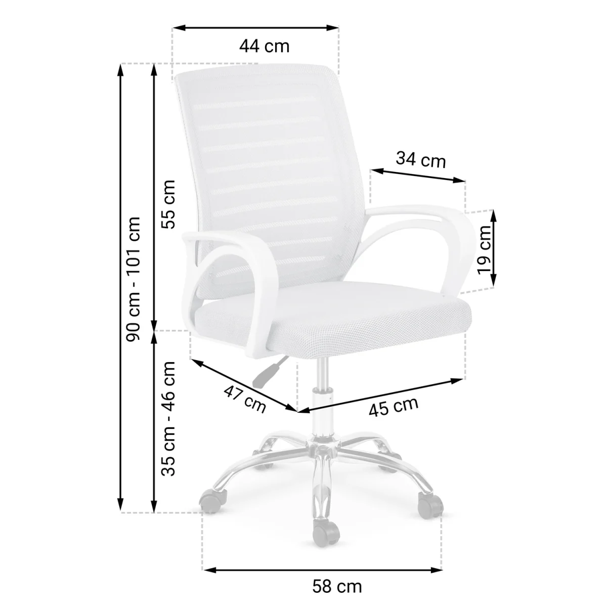 Офісне крісло Sofotel Vinto з мікросітки для офісу - Зображення 6