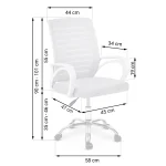 Офісне крісло Sofotel Vinto з мікросітки для офісу - Зображення 6