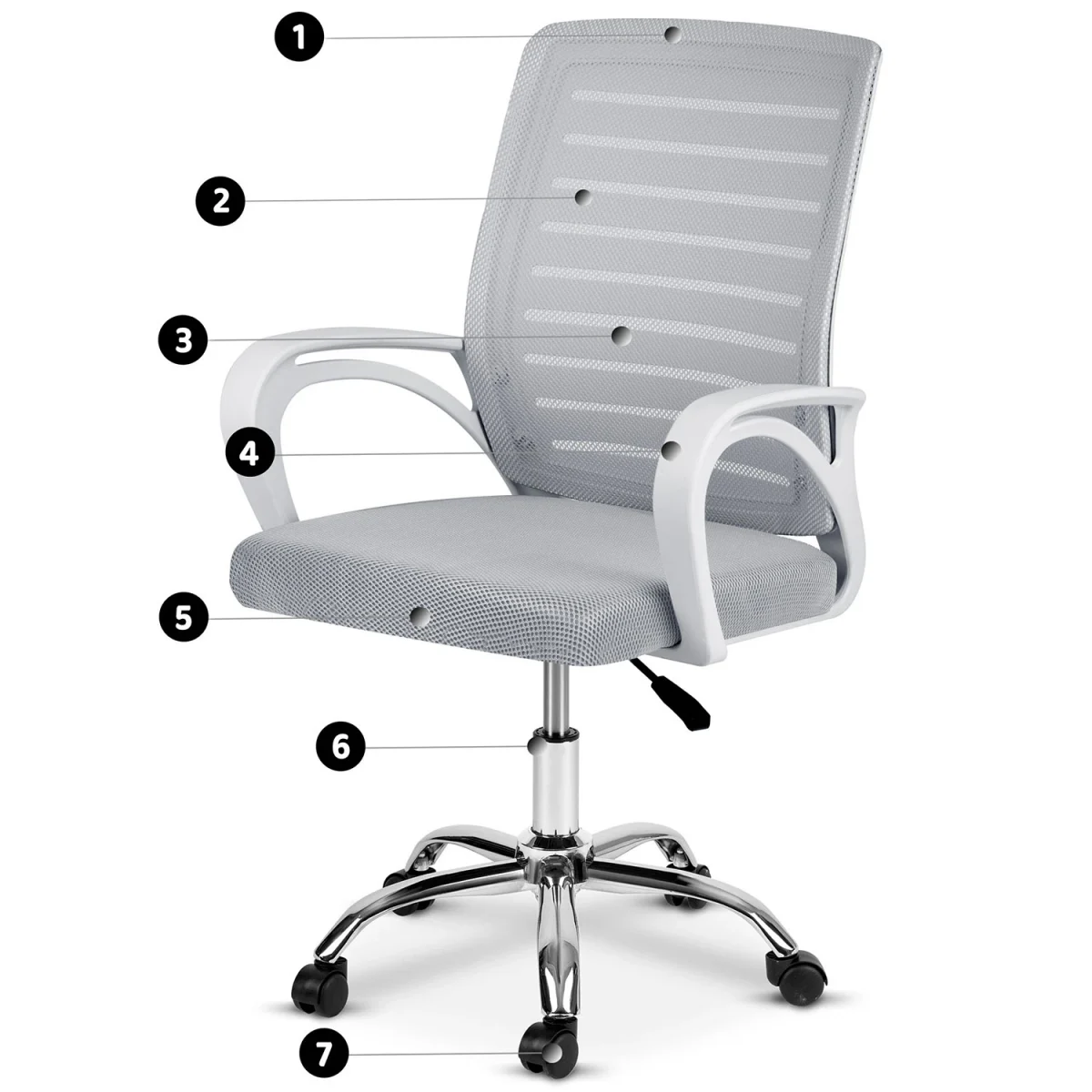 Офісне крісло Sofotel Vinto з мікросітки для офісу - Зображення 12