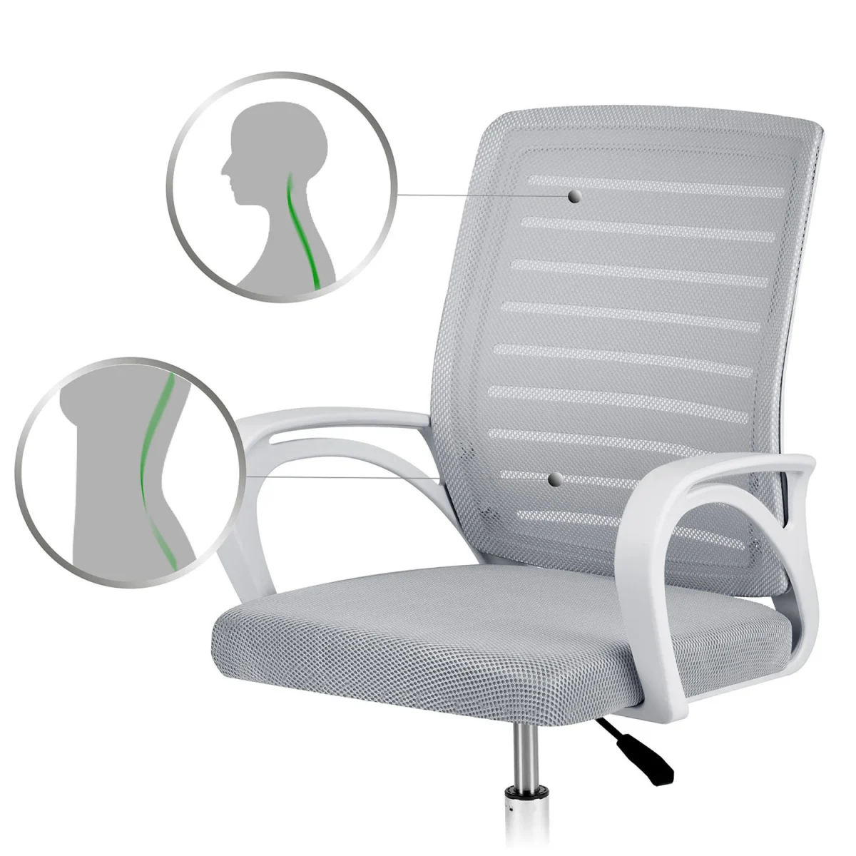 Офісне крісло Sofotel Vinto з мікросітки для офісу - Зображення 13