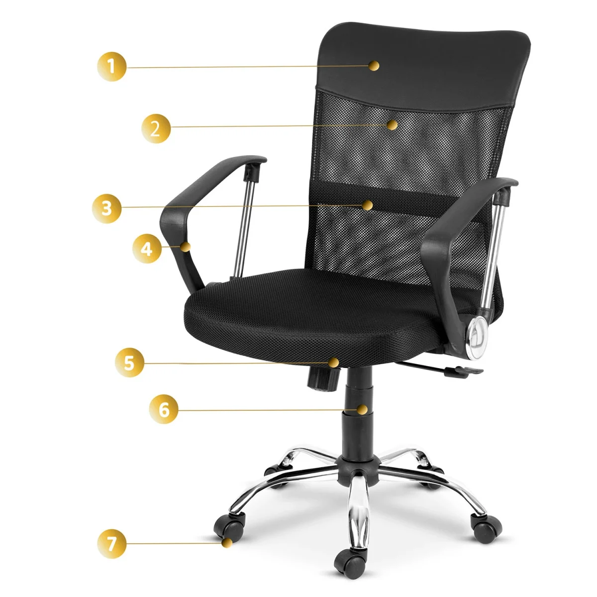 Офісне крісло Sofotel Vensi з мікросітки для довготривалого використання - Зображення 12